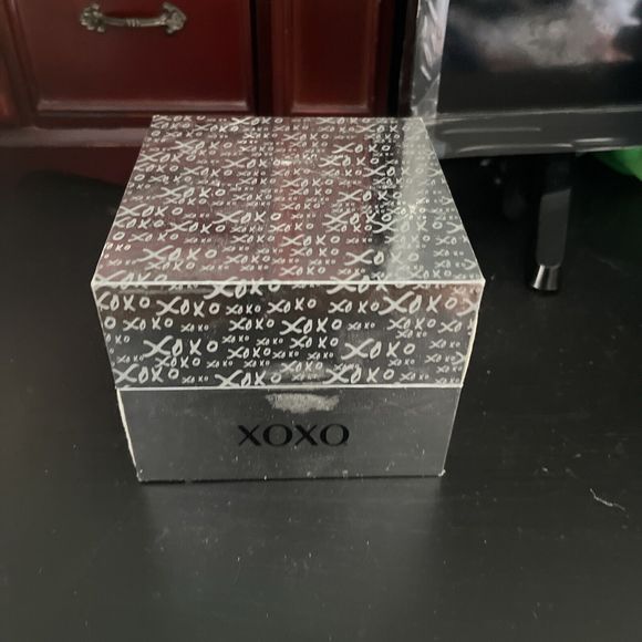 XOXO Rectangle Dial Gold Watch With Diamond Accent - Picture 2 of 6